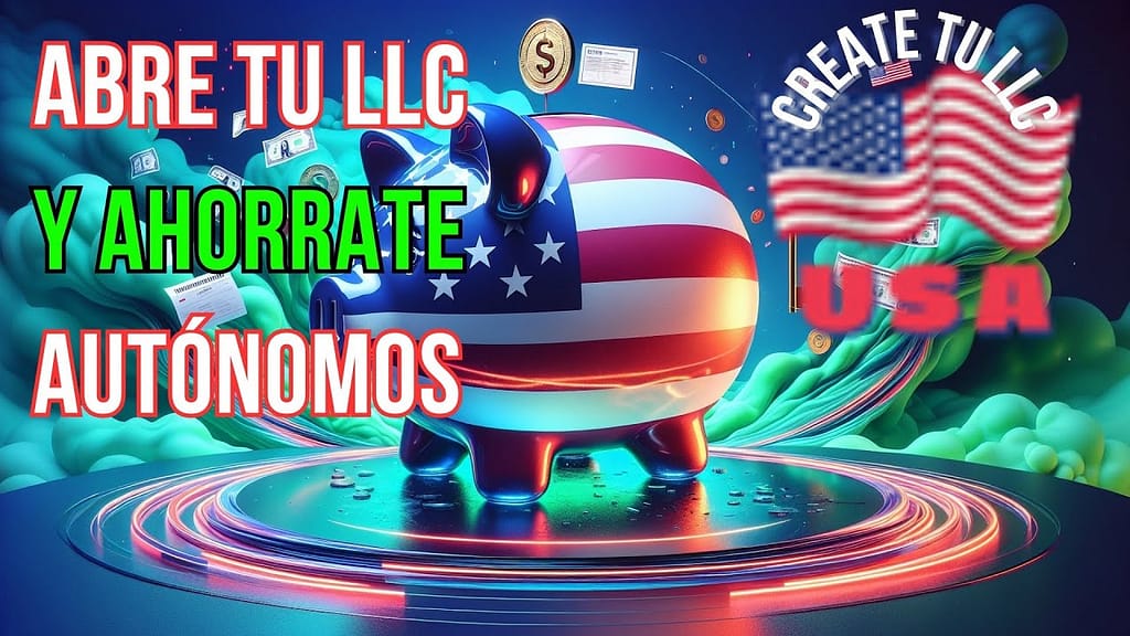 maxresdefault9 Crea tu LLC desde España Optimizacion fiscal 2026 Imagen sobre la LLC en EEUU con cerdo hucha dólares volando y bandera de EEUU