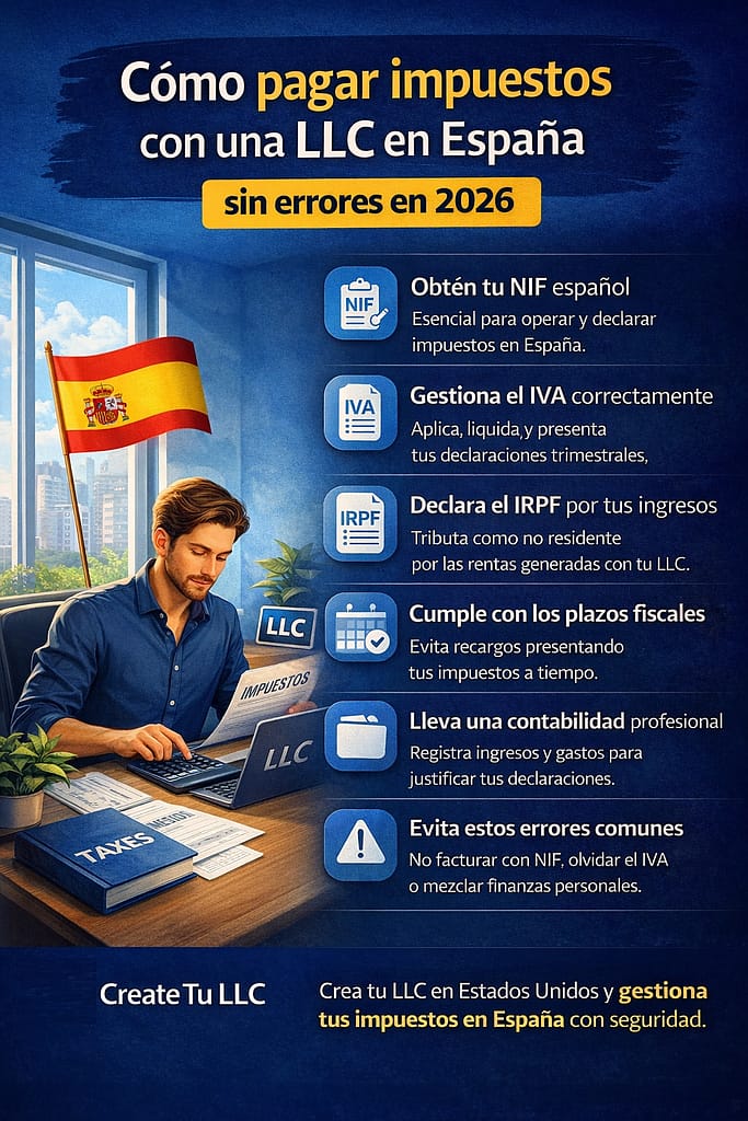 cómo pagar impuestos LLC España